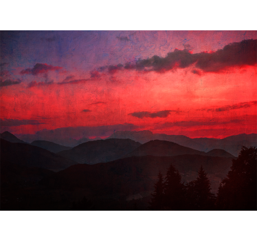 Fotomural montañas atardecer dramático - TenVinilo