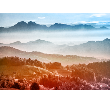Papel pintado paisaje paisaje montañoso salvaje - TenVinilo
