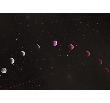 Fotomural espacio fases de la luna - TenVinilo