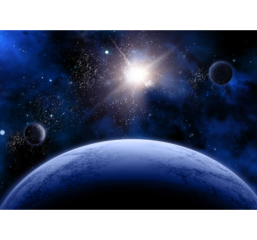 Fotomural espacio perspectiva orbital celestial - TenVinilo