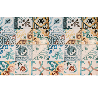 Fotomural texturas patrones de azulejos intrincados - TenVinilo