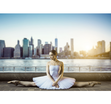 Fotomural gente bailarín de ballet en la ciudad - TenVinilo