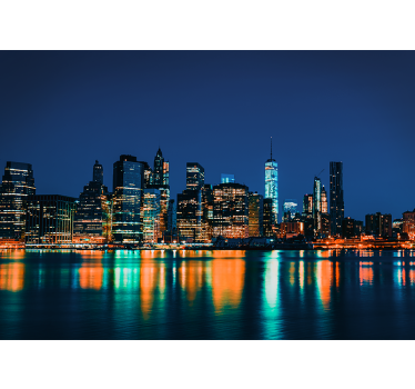 Fotomural nueva york horizonte nocturno - TenVinilo