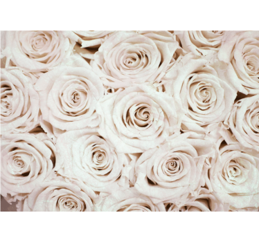 Mural de pared flores arreglo de rosas suaves - TenVinilo