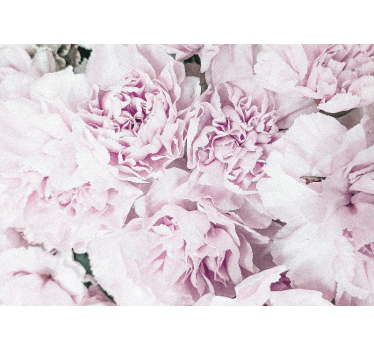 Mural de pared flores en tonos rosa suave - TenVinilo