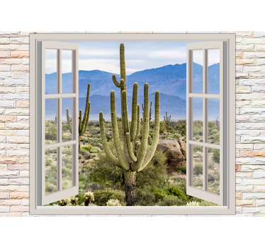 Fotomural naturaleza vista de cactus en el desierto - TenVinilo