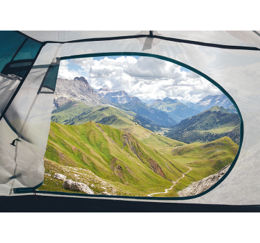 Papel pintado paisaje paisaje montañoso verde - TenVinilo