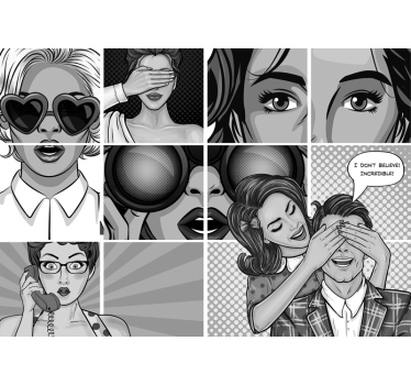 Fotomural arte expresiones de pop art - TenVinilo