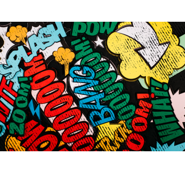 Fotomural arte urbano sonidos de cómic - TenVinilo