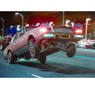 Fotomural vehículo acrobacia de coches clásicos - TenVinilo