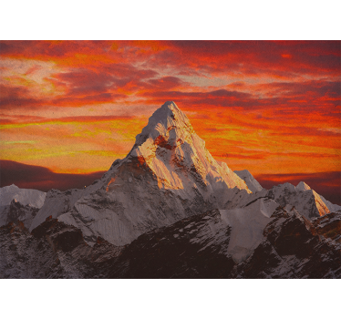 Fotomural montañas majestuosa puesta de sol en la montaña - TenVinilo