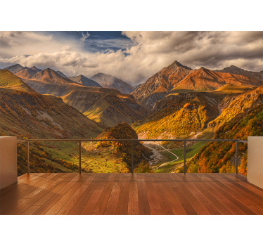 Papel pintado paisaje vista de montaña regal - TenVinilo