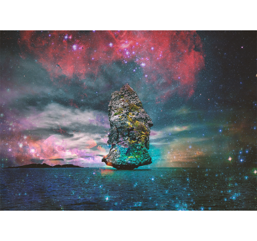 Fotomural espacio formaciones rocosas celestiales - TenVinilo