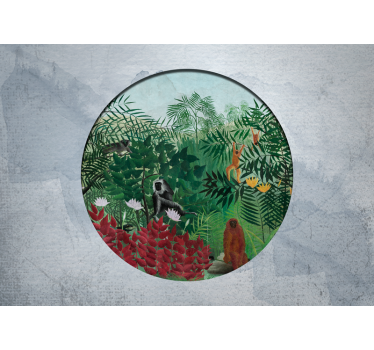 Fotomural selva escena de jungla vibrante - TenVinilo