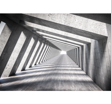 Fotomural abstracto perspectiva túnel geométrico - TenVinilo