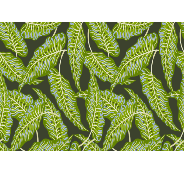 Fotomural naturaleza ilustración de hojas tropicales - TenVinilo