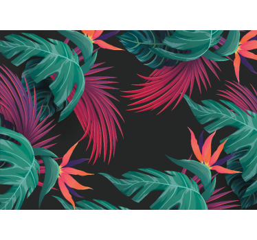 Fotomural naturaleza ramo de hojas tropicales - TenVinilo