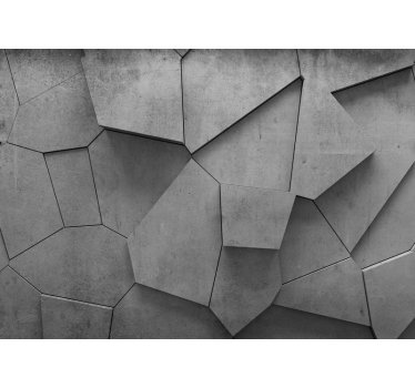 Fotomural textura arreglo geométrico de concreto - TenVinilo