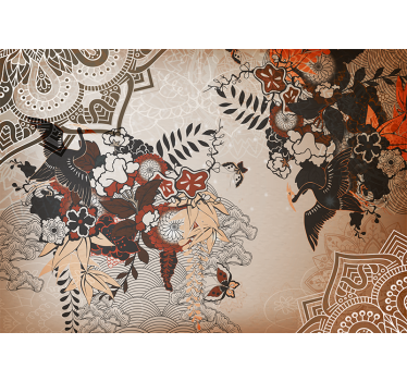 Fotomural mandala patrones florales mandala - TenVinilo