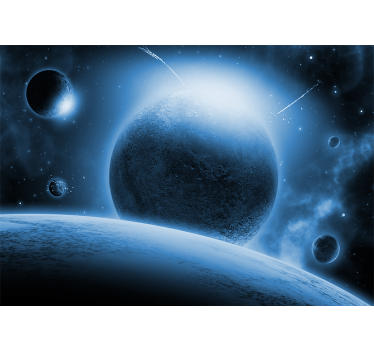 Fotomural espacio escena planetaria celestial - TenVinilo