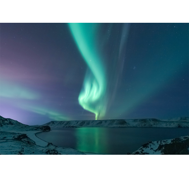 Fotomural cielo aurora boreal exposición - TenVinilo