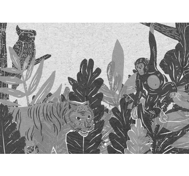 Fotomural animales escena de exploración salvaje - TenVinilo