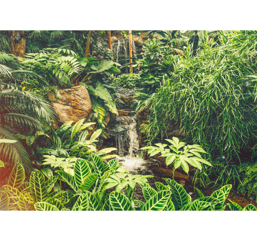 Papel pintado naturaleza refugio tropical vibrante - TenVinilo