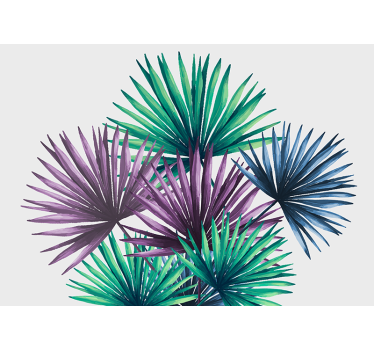 Papel pintado naturaleza con patrones de follaje tropical - TenVinilo