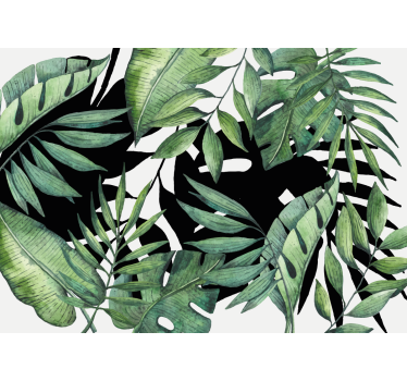 Fotomural naturaleza patrón de follaje tropical - TenVinilo