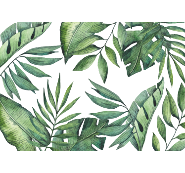 Papel pintado naturaleza diseños de hojas exuberantes - TenVinilo