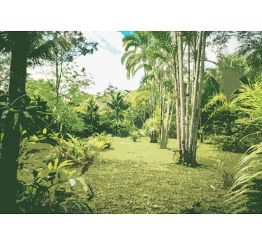 Fotomural selva paisaje tropical exuberante - TenVinilo