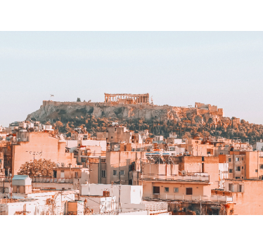 Fotomural ciudad paisaje urbano de atenas - TenVinilo