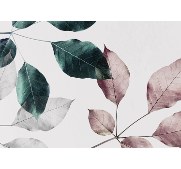 Fotomural naturaleza elementos de hojas elegantes - TenVinilo