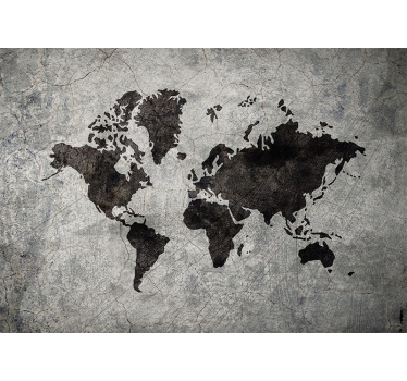 Papel pintado mapamundi silueta del mundo - TenVinilo