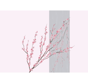 Mural de pared flores rosas suaves - TenVinilo
