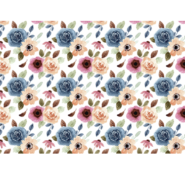 Mural de pared flores composición floral - TenVinilo
