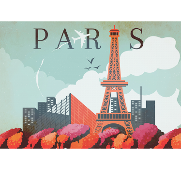 Fotomural parís paisaje de la torre eiffel - TenVinilo