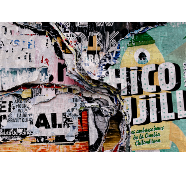Fotomural arte urbano collage callejero - TenVinilo