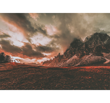 Papel pintado paisaje paisaje montañoso dramático - TenVinilo