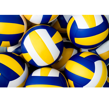 Mural para dormitorios pelotas volleyball - TenVinilo