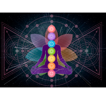 Fotomural figura mística chakras - TenVinilo