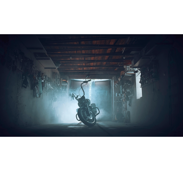 Fotomural motos moto en garaje - TenVinilo