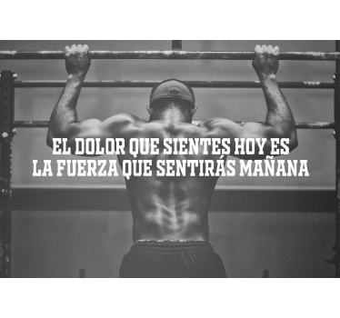 fotomural Frase Entrenamiento - TenVinilo