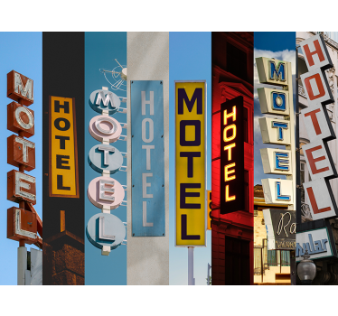 Fotomural de ciudades hotel signs - TenVinilo