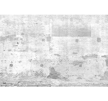 Papel pintado ladrillo pared vieja blanca - TenVinilo