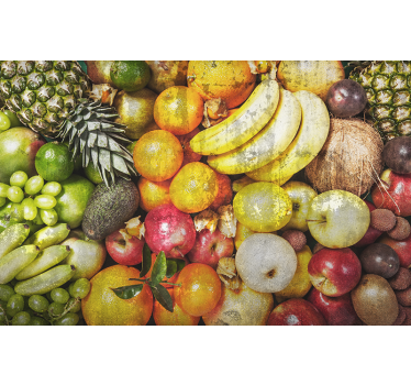 Mural para cocina fruta sobre hormigón - TenVinilo