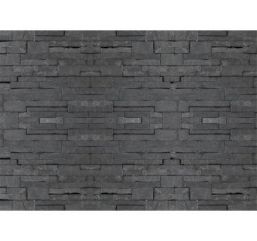 Papel pintado ladrillo color negro para baño - TenVinilo