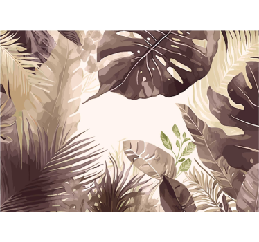 Fotomural para baño plantas tropicales - TenVinilo