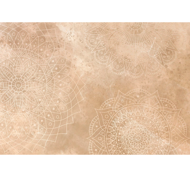 Fotomural salón mandalas beige vintage - TenVinilo