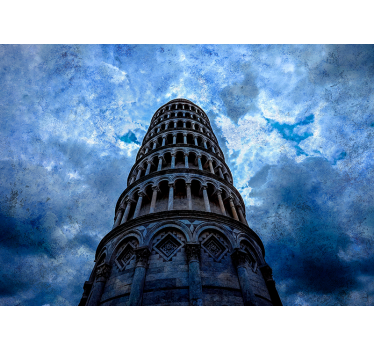 Fotomural ciudad mural de la torre de pisa - TenVinilo